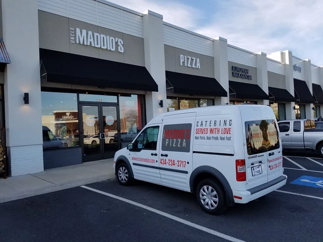 Custom Vehicle Graphics and Lettering-Uncle Maddios Pizza-Charlottesville Va